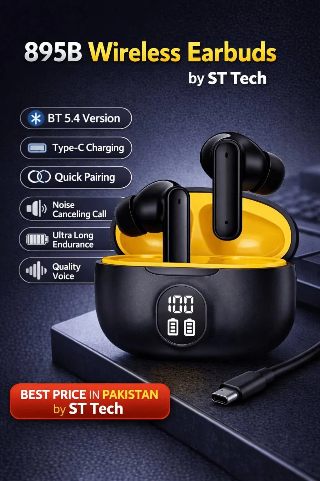 Stereo Earbuds 895B Best Price in Pakistan